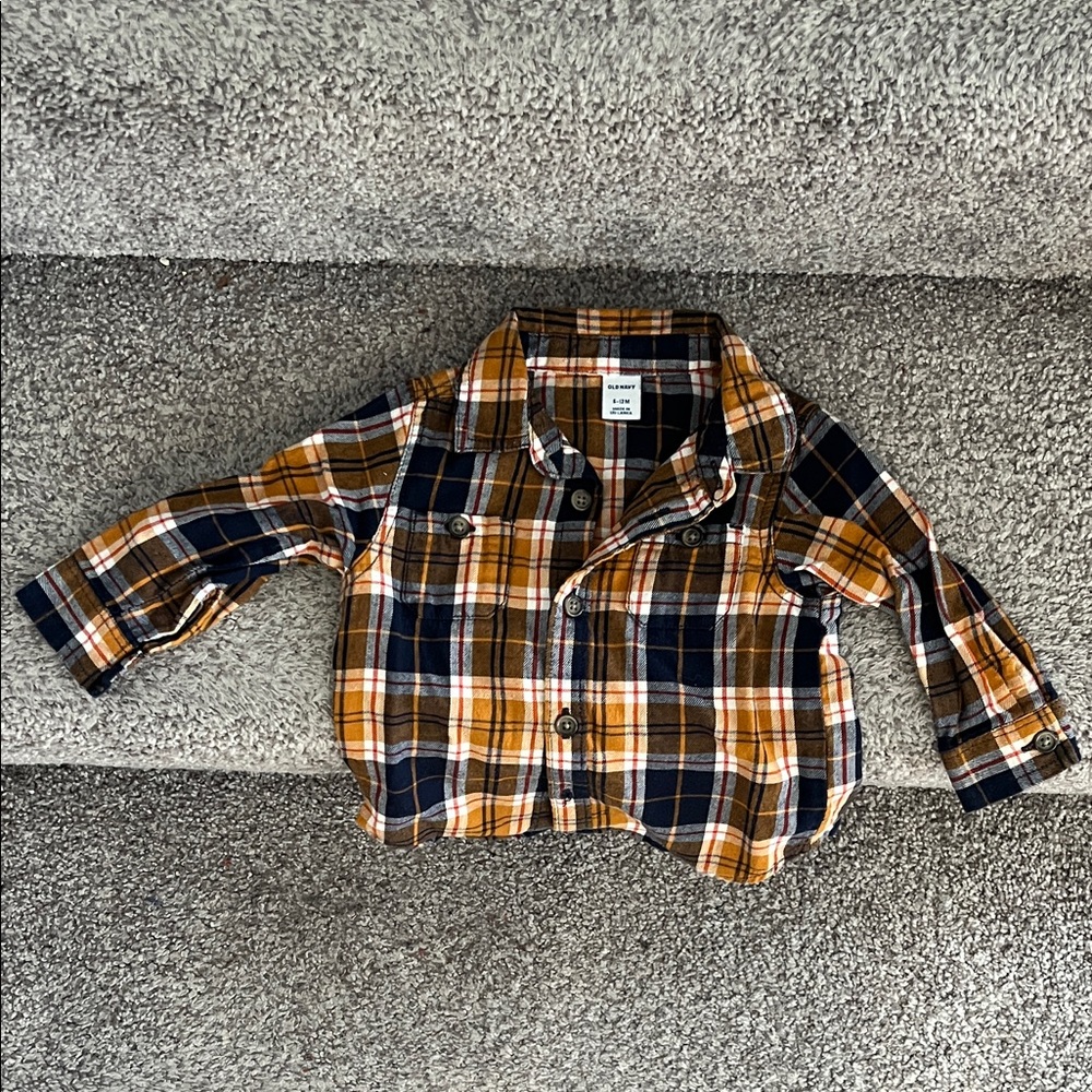 Old Navy Kids Plaid Flannel Button-Down Shirt